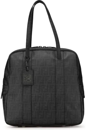 Fendi Zucca håndtaske i behandlet kanvas fra 2010-2024