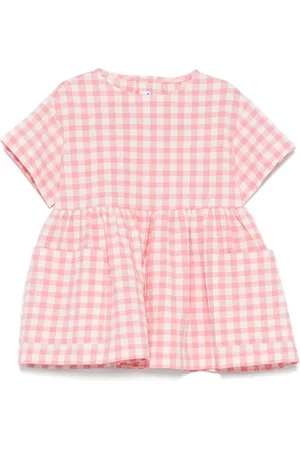 Il gufo Gingham-ternet kjole