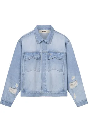 ROUGH. Denimjakke med slitageeffekt