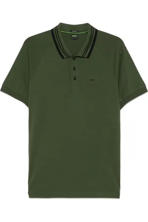 HUGO BOSS Polo med stribet kant