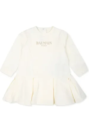 Balmain Sweatshirt-kjole med broderet logo