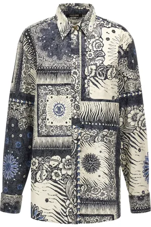 Roberto Cavalli Skjortekjole med bandana-tryk