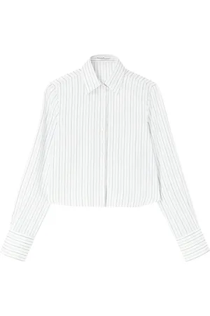 ERMANNO SCERVINO Cropped skjorte med mikrostriber