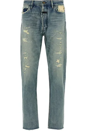 FEAR OF GOD Jeans med lige ben og slitageeffekt