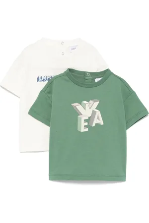 Emporio Armani T-shirt med logotryk, 2-pak