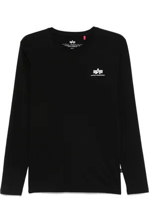 Alpha Industries T-shirt i flocktekstur med logo