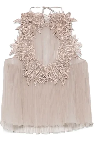 Alberta Ferretti Plisseret top