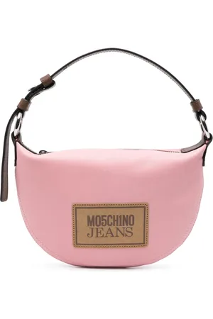 Moschino Skuldertaske i læder med logomærke