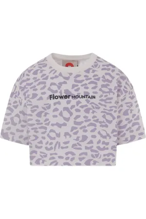 Flower Mountain T-shirt med leopardtryk