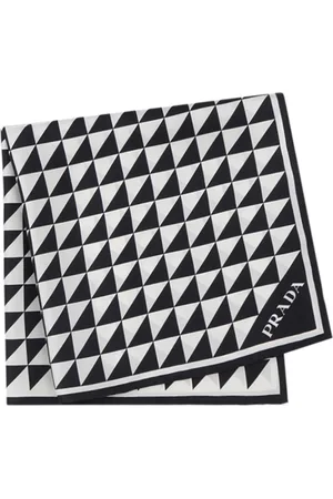 Prada Tørklæde i twill med trekantet logo