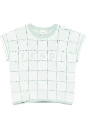 Fendi Hæklet T-shirt i jersey
