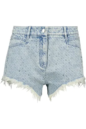 IRO Denimshorts med slitageeffekt