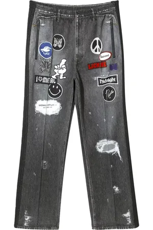 Pins & Needles Træningsjeans med mærkedetalje