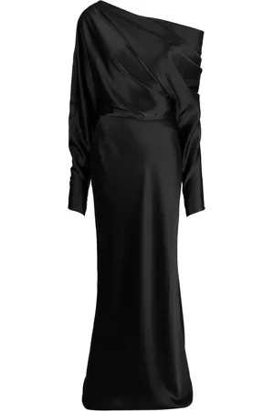Amsale Satinkjole med off-shoulder-snit