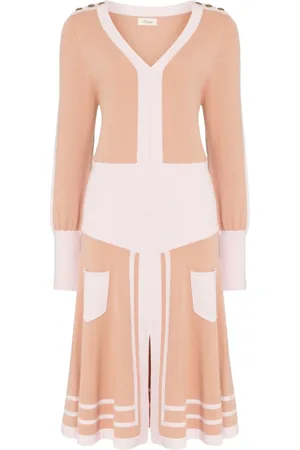 TEMPERLEY LONDON Mellemlang Bretton kjole i strik