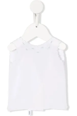 Mariella Ferrari Broderet bluse med takket kant