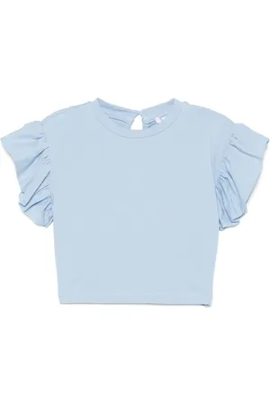 MISS GRANT T-shirt med flæsedetalje