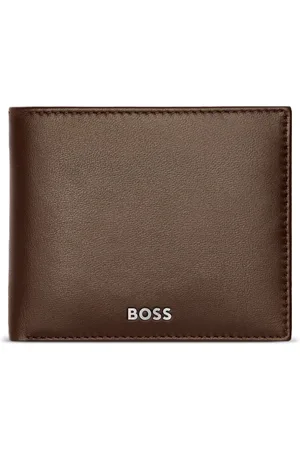 HUGO BOSS Læderpung med logotryk