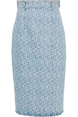 GCDS Pencil-nederdel med monogrammønster