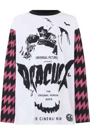 GCDS Langærmet T-shirt med Dracula-tryk