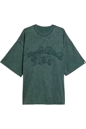 adidas T-shirt med slitageeffekt og tekst