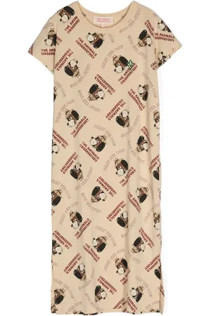 The Animals Observatory Mellemlang T-shirt-kjole med tryk