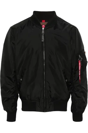 Alpha Industries Bomberjakke med lynlås i ærmerne