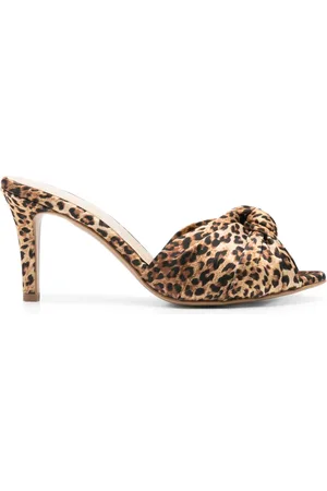 GINISSIMA 80 mm sandaler med leopardtryk