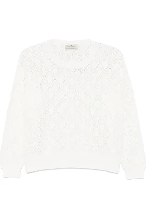 BRUNO MANETTI Sweater i pointelle-strik