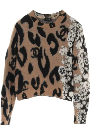 CHANEL Interlocking CC tröja i jacquard från 1986-1988