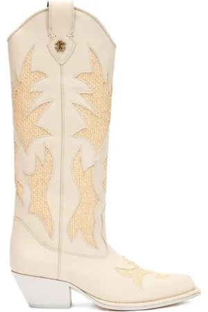 Roberto Cavalli Western-inspirerede støvler med broderi