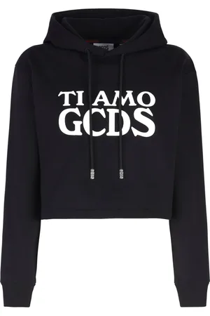 GCDS Cropped Ti Amo hættetrøje
