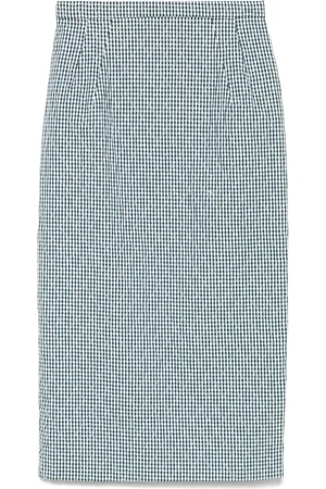 Nº21 Mellemlang nederdel med gingham-tern