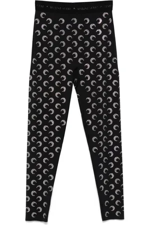 Marine Serre Leggings med halvmåneudsmykning