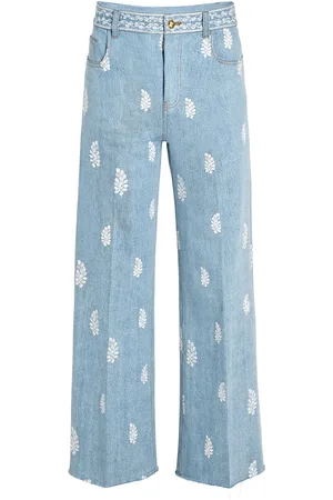Giambattista Valli Jeans med blomsterbroderi