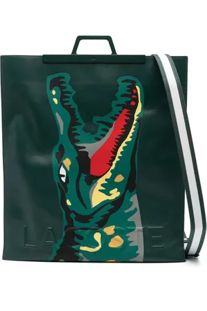 Lacoste Tote-taske med krokodilletryk