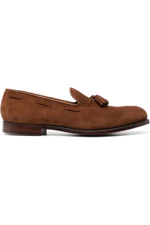 Crockett & Jones Loafers i ruskind med kvastdetalje