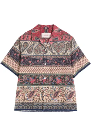 VALENTINO GARAVANI Bowling-skjorte med Voyage Imaginaire-tryk