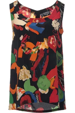 CHANEL Tanktop med blomstertryk