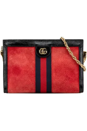 Gucci Lille Ophidia Chain crossbody-taske i ruskind fra 2016-2024