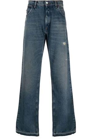AMISH Jeans med lige pasform og slitageeffekt