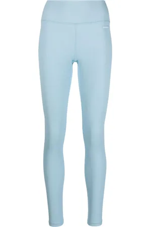 Sporty & Rich Ribbede Serif leggings med logomærke