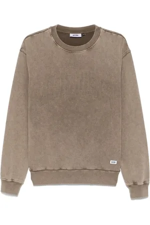 GCDS Stenvasket sweatshirt med rund hals