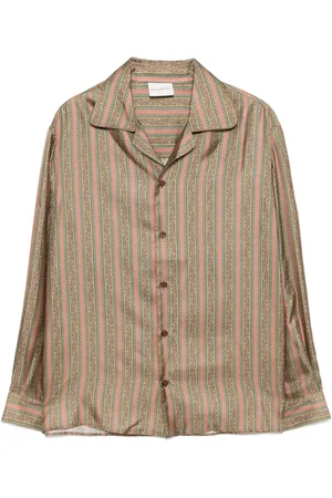 Drôle de Monsieur La Chemise Rayure Fleuries skjorte