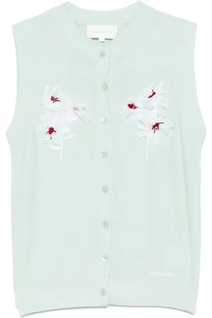 Shushu/Tong Vest med blomstret applikation