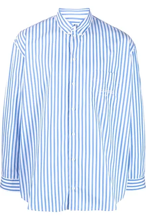 Sporty & Rich Stribet SR Sport skjorte i poplin