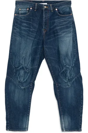 DOUBLET Jeans med draperad detalj