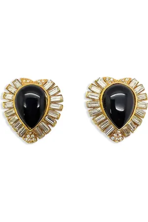 JENNIFER GIBSON JEWELLERY Hjerteformede Cabochon-øreringe
