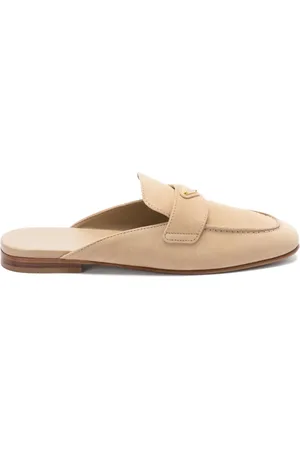 Prada Sandaler med trekantet emaljelogo