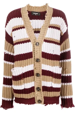 Dsquared2 Stribet cardigan med knapper